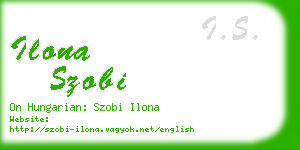 ilona szobi business card